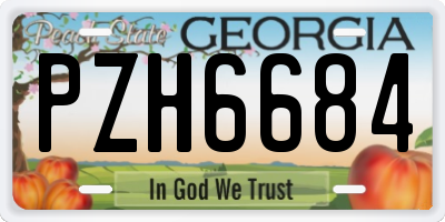 GA license plate PZH6684
