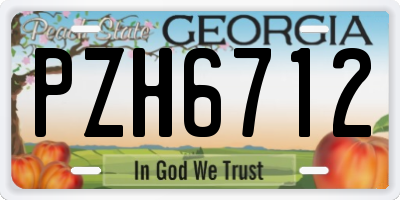 GA license plate PZH6712