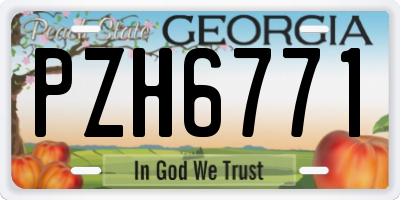 GA license plate PZH6771