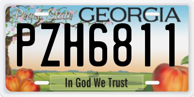 GA license plate PZH6811