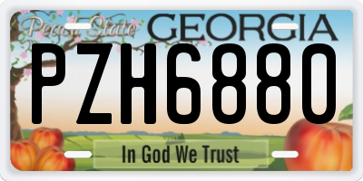 GA license plate PZH6880