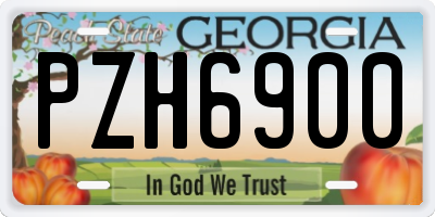 GA license plate PZH6900