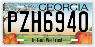 GA license plate PZH6940