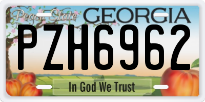 GA license plate PZH6962