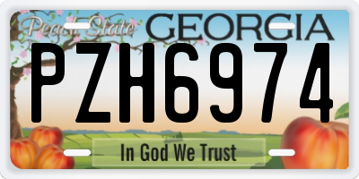 GA license plate PZH6974