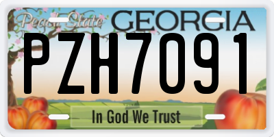 GA license plate PZH7091