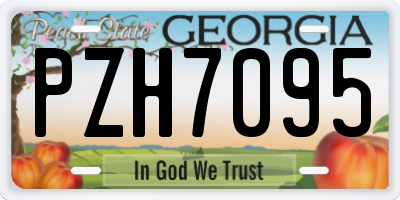 GA license plate PZH7095