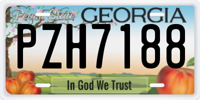 GA license plate PZH7188