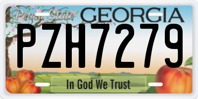 GA license plate PZH7279