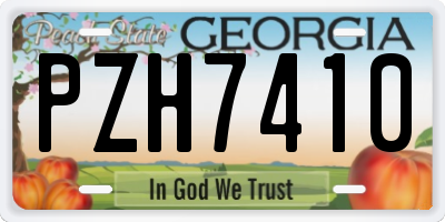 GA license plate PZH7410