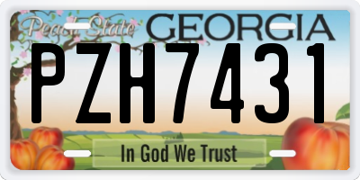 GA license plate PZH7431