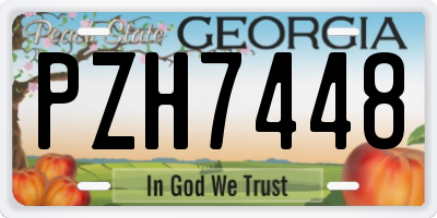 GA license plate PZH7448