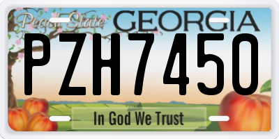 GA license plate PZH7450