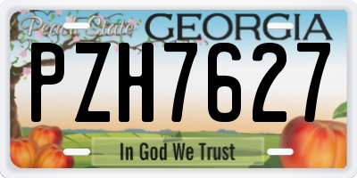 GA license plate PZH7627