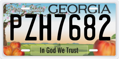 GA license plate PZH7682