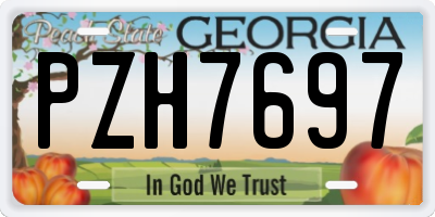 GA license plate PZH7697