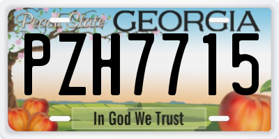 GA license plate PZH7715