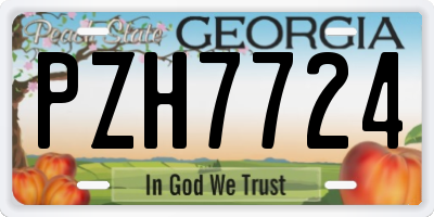 GA license plate PZH7724