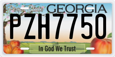 GA license plate PZH7750