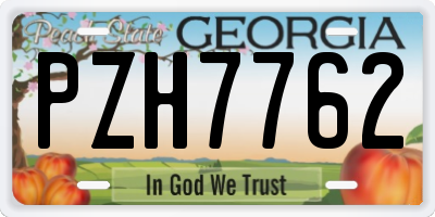 GA license plate PZH7762