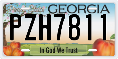 GA license plate PZH7811