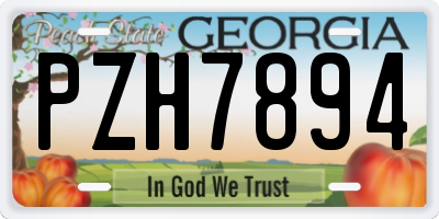 GA license plate PZH7894