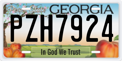 GA license plate PZH7924