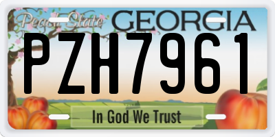 GA license plate PZH7961