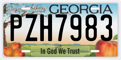 GA license plate PZH7983