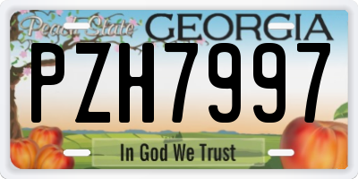 GA license plate PZH7997