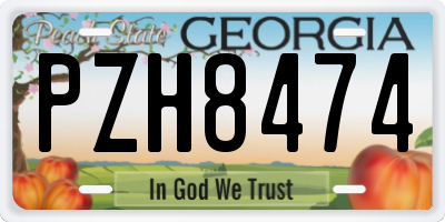 GA license plate PZH8474