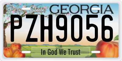 GA license plate PZH9056
