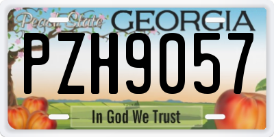 GA license plate PZH9057