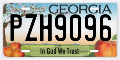 GA license plate PZH9096