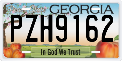 GA license plate PZH9162