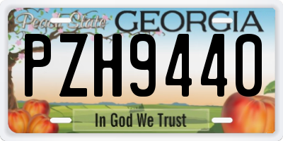 GA license plate PZH9440