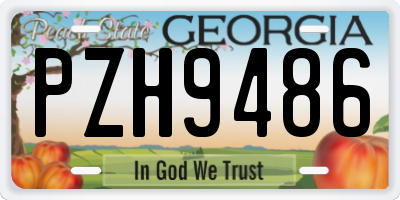 GA license plate PZH9486