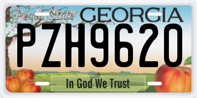 GA license plate PZH9620