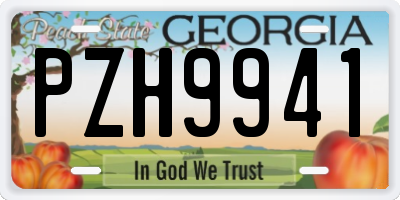 GA license plate PZH9941