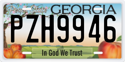 GA license plate PZH9946
