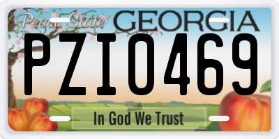 GA license plate PZI0469