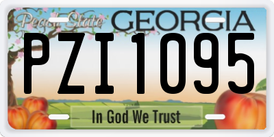 GA license plate PZI1095