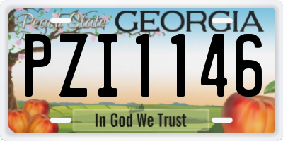 GA license plate PZI1146