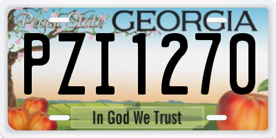 GA license plate PZI1270