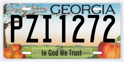 GA license plate PZI1272