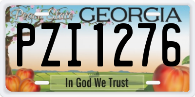 GA license plate PZI1276