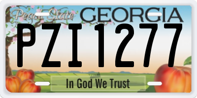 GA license plate PZI1277