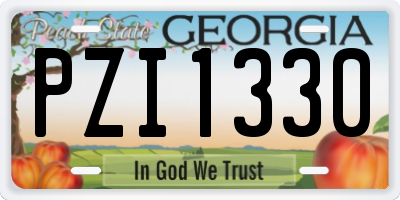 GA license plate PZI1330