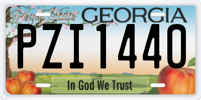 GA license plate PZI1440