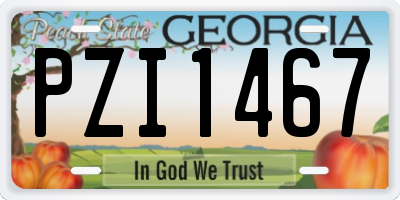 GA license plate PZI1467